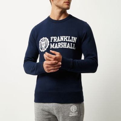 Blue Franklin & Marshall branded jumper